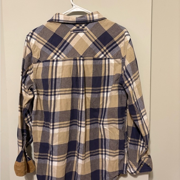 Legendary Whitetails Men's Casual Plaid Shirt - Navy and Beige - Picture 2 of 4